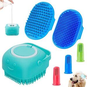 3PCS Dog Bath Brush | Dog Shampoo Brush | Dog Scrubber for Bath Brush Scubber